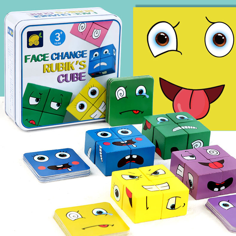 TaTanice变脸魔方积木玩具表情拼图3-6岁儿童对战桌面游戏玩具生日礼物高性价比高么？