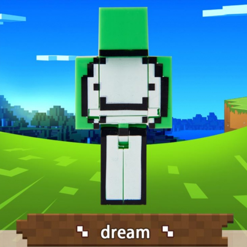 我的世界DREAM头像,我的世界dream帅气头像 我的世界周边手办 我的世界dream周边我的世界手办塑料玩具公仔人偶人