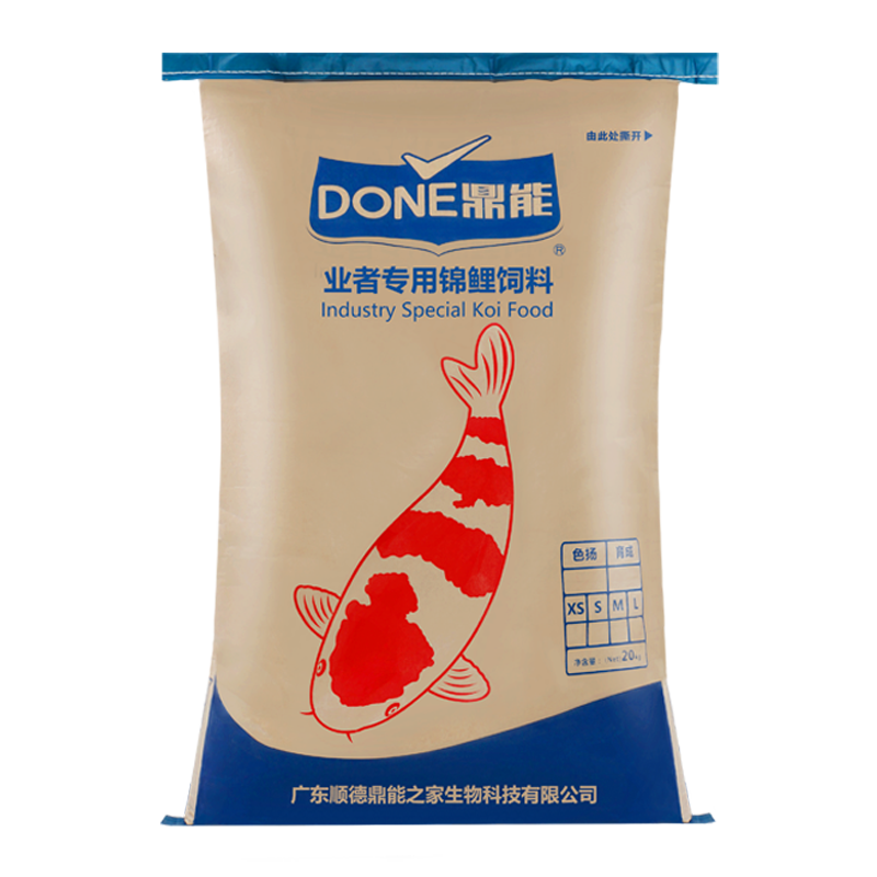 鼎能錦鯉魚飼料不渾水育成色揚(yáng)增體增色魚食錦鯉專用魚糧上浮糧40斤 業(yè)者色揚(yáng) 20kg 大粒L 8mm