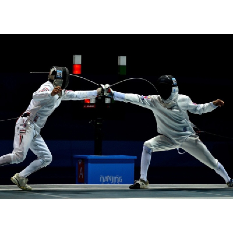 狼天影击剑海报重剑体育运动墙贴画宿舍卧室房间墙上床头贴纸可来图