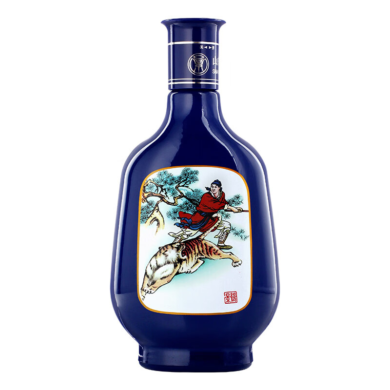 景阳春A景  浓香型白酒  老虎酒 中秋送礼佳品 52度 500mL 6瓶 整箱装