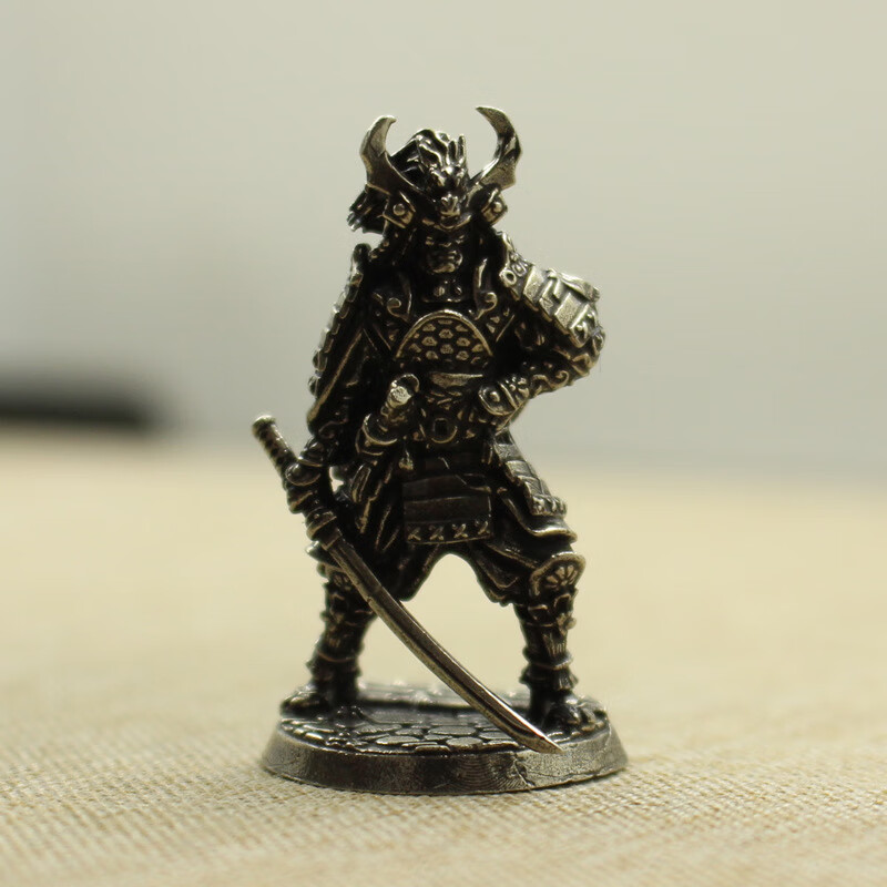 兵人模型武士 白铜日本幕府武士古代兵人玩具模型成品摆件 大名武士