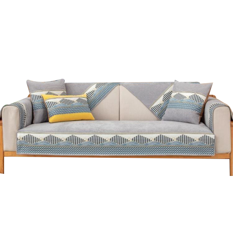 青苇旋律灰色沙发垫套，品质可靠、设计精美