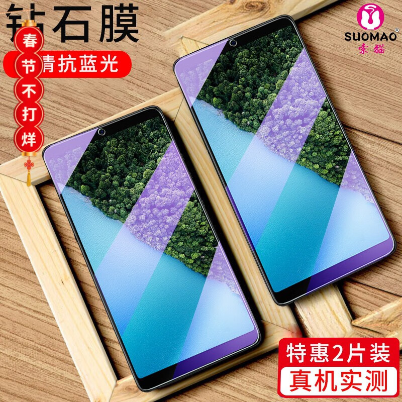 【2片装】索猫 适用锤子坚果pro2/2s钢化膜坚果pro抗蓝光高清水凝防