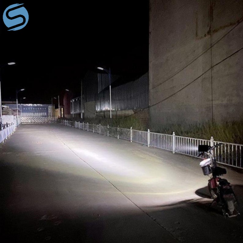 氏修【12V-85V通用】摩托车超亮改装灯电动车LED防水大灯免接线聚光灯 1支超亮夜豹18盏+螺丝