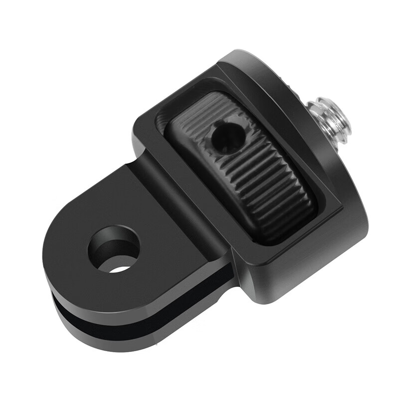飞超 运动相机转接头二卡头转1/4相机配件适用GoPro13大疆Osmo360/Insta360等相机兔笼三脚架自拍杆等 黑色两卡头KF45181-A1
