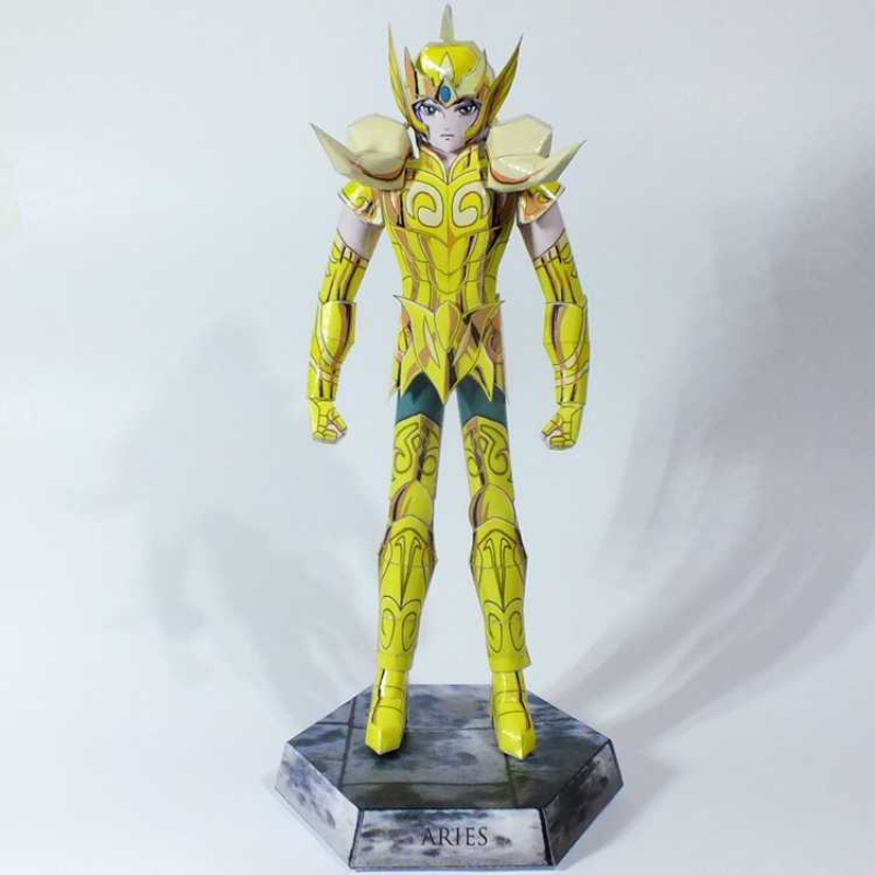 黄金圣斗士手办十二黄金圣斗士合集3纸模型手工玩具摆件装饰定制 白羊