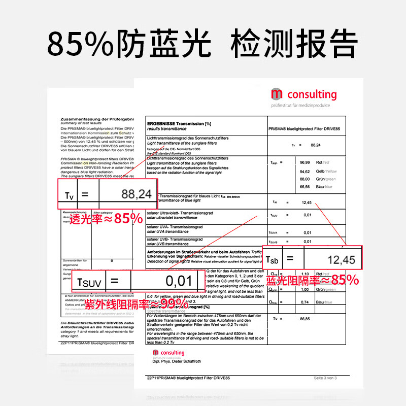 普利索防蓝光老花镜中老年抗疲劳护目镜玩手机用电脑蓝光阻隔率85%TA款 400度