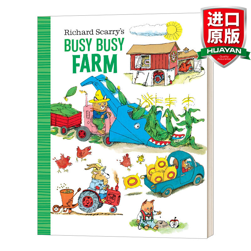 busy farm 英文原版绘本 斯凯瑞金色童书 忙忙碌碌的农场 纸板书 英文