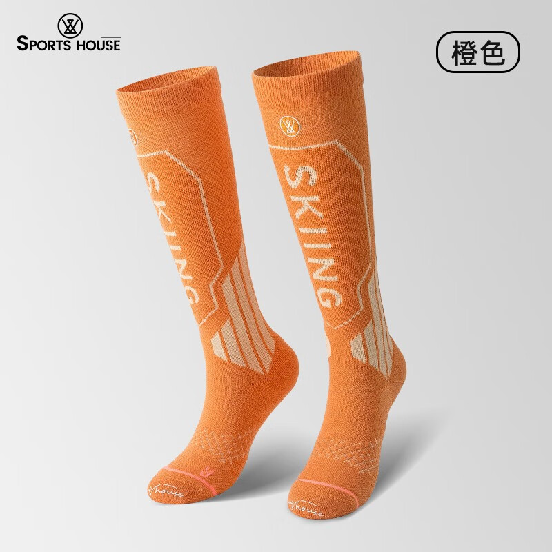 sports house sports house运动之家女士高筒加厚保暖羊毛滑雪袜