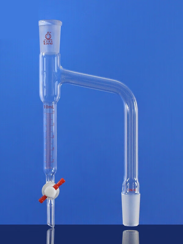 实验室玻璃油水分离器分水蒸馏器玻璃分水器 5/10/20ml lh-206 容量