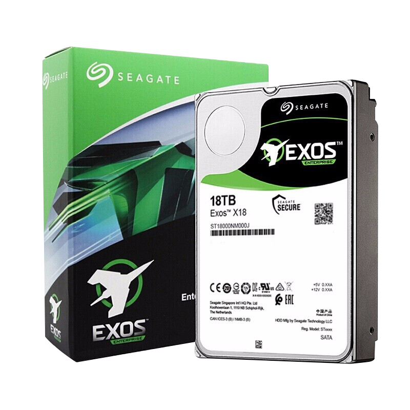 ϣ�ݣ�SEAGATE����ҵ��Ӳ�� 18TB 256MB 7200RPM CMR��ֱ SATA ϣ������Exos X18ϵ�� ������Ӳ��ST18000NM000J
