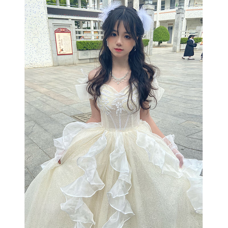 麦娅洛礼服女宴会晚礼服高档蓬蓬裙晚高端轻奢小众生日18成人礼主持