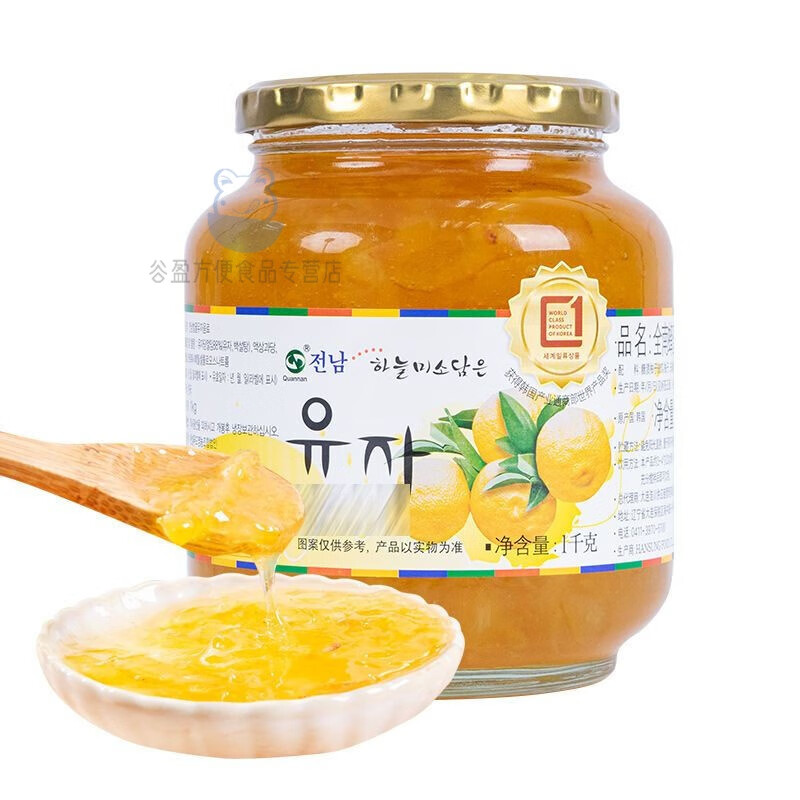 全南韩国全南(楠)进口蜂蜜柚子茶蜜桃荔枝芦荟百香果柠檬奶茶店原料 蜂蜜柚子茶1kg