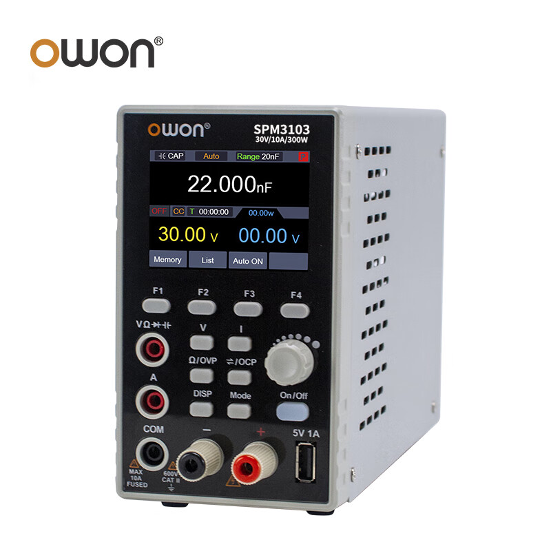 owon利利普SPM3103直流源表程控电源300W/30V/10A可编程 四位半万用表