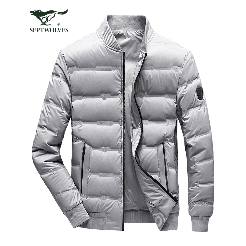 七匹狼【狼族生活】羽绒服男士冬季中青年棒球领加厚保暖透气男装外套