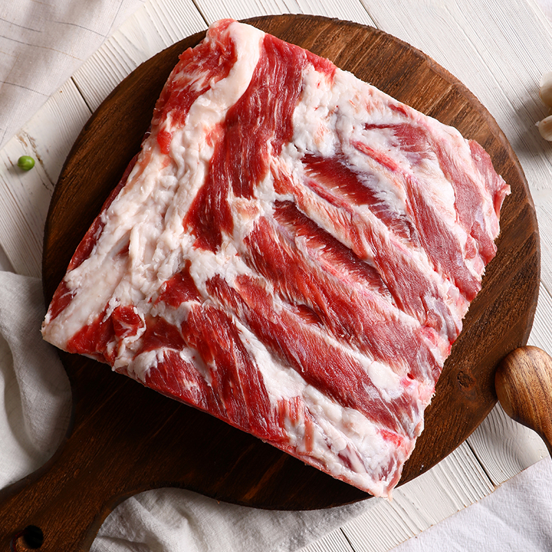 猪领鲜东辽黑猪排骨精肋排2.4斤新鲜土猪肉肋骨猪肋条精排烧烤烤肉食