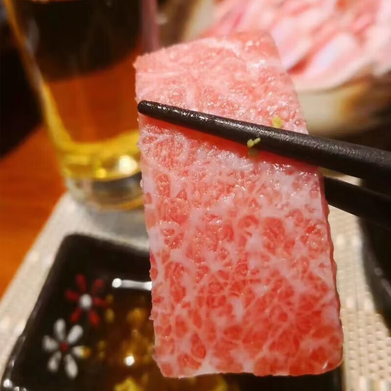 藍(lán)1旗金槍魚(yú)大腹刺身藍(lán)1鰭低溫生魚(yú)片中腹新鮮冷凍吞拿魚(yú)腩大脂 高品質(zhì)金槍魚(yú)腩大腹300g(嘗試裝)