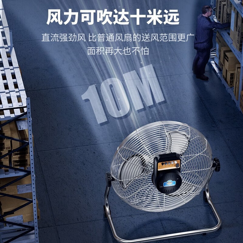 万宝电风扇台式趴地扇工业风扇强力趴地风扇商用地扇台地扇大功率除甲醛 【铜线电机】EF-50G 月光银(20寸)八档调速