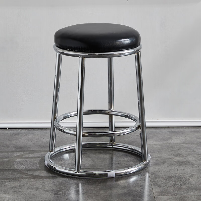 澳颜莱铁椅子 铁艺椅子铁艺特厚圆凳子高脚凳家用成人靠背椅子吧台高