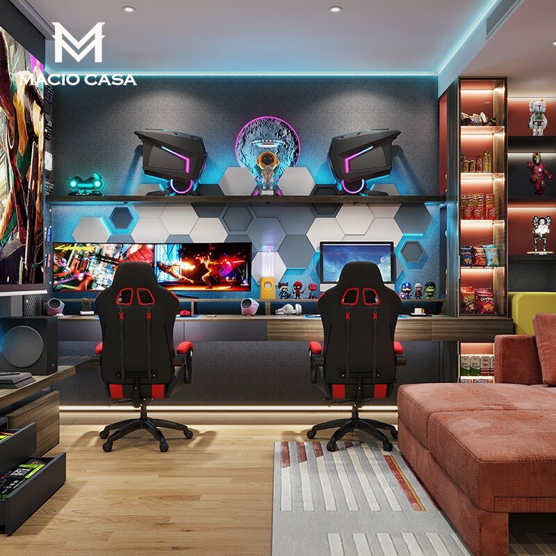 玛格娱乐电竞房定制电竞展示柜升降榻榻米一体全屋家具定制 预付金