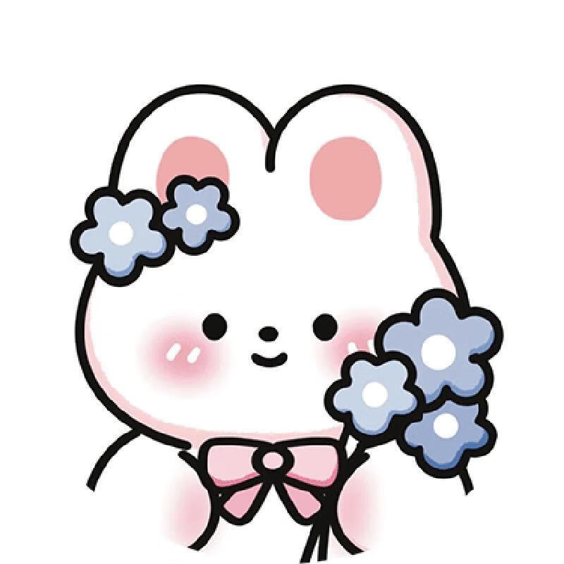 线绣卡通小画房间卧室儿童学生初学简单diy 花花兔[25*25cm]满绣棉线