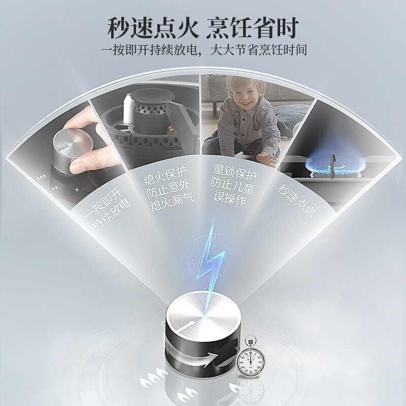 太太美 燃气灶双灶具42kw猛火家用大火力台嵌两用双灶防爆钢化玻璃面板天然气液化气 4.2kw猛火灶 磨砂面板 天然气