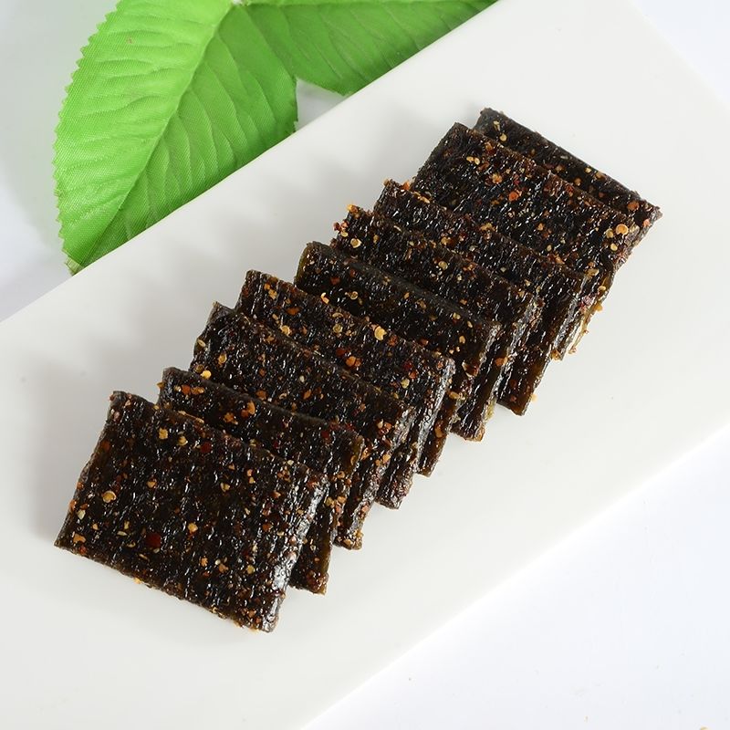 隽颜堂现货速发陆草垫泡椒臭干子 泡椒牛板筋特色休闲大包装80克 1包