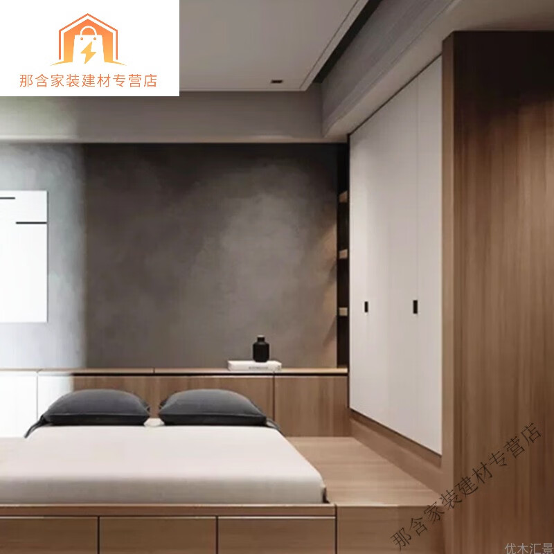 莫干山板材生态豆茵板屋儿童房榻榻米床衣柜整 白色 1