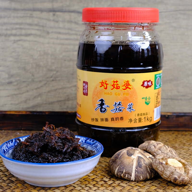 好菇婆香菇菜1000g潮汕特产下饭菜拌饭酱菜早餐小菜配菜 香菇菜【1瓶