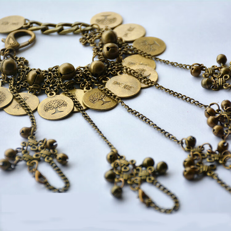 千宝莱紫霞仙子同款手链戒指一体链民族风 链条加粗电影原版紫霞手链