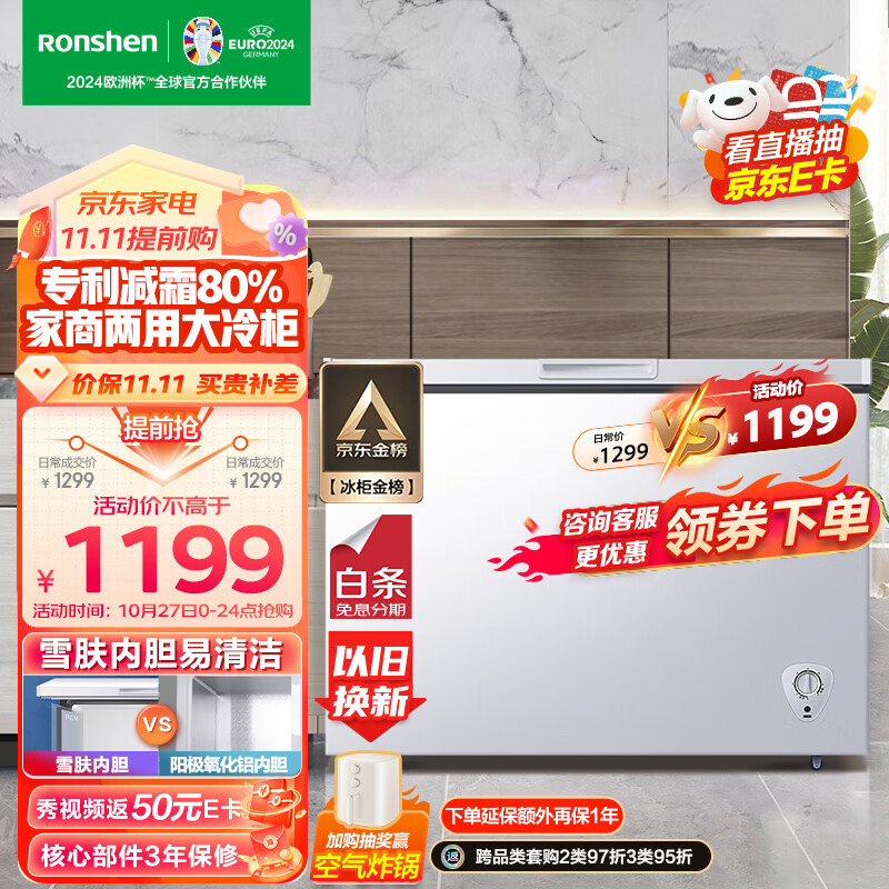 容声（Ronshen）300升低霜大容量冰柜家用商用冷藏冷冻转换冷柜 一级能效 雪糕冰柜 厨房卧式冰箱BD/BC-300ZMSM怎么样,好用不?