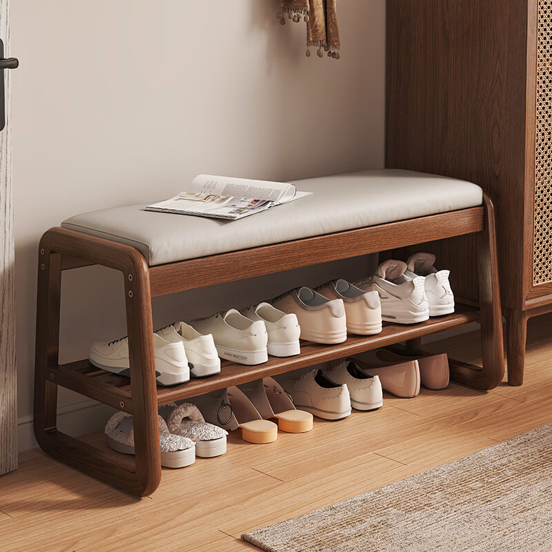 菲迪拉实木换鞋凳门口家用入户鞋柜坐凳一体门厅玄关试衣间穿鞋凳进门