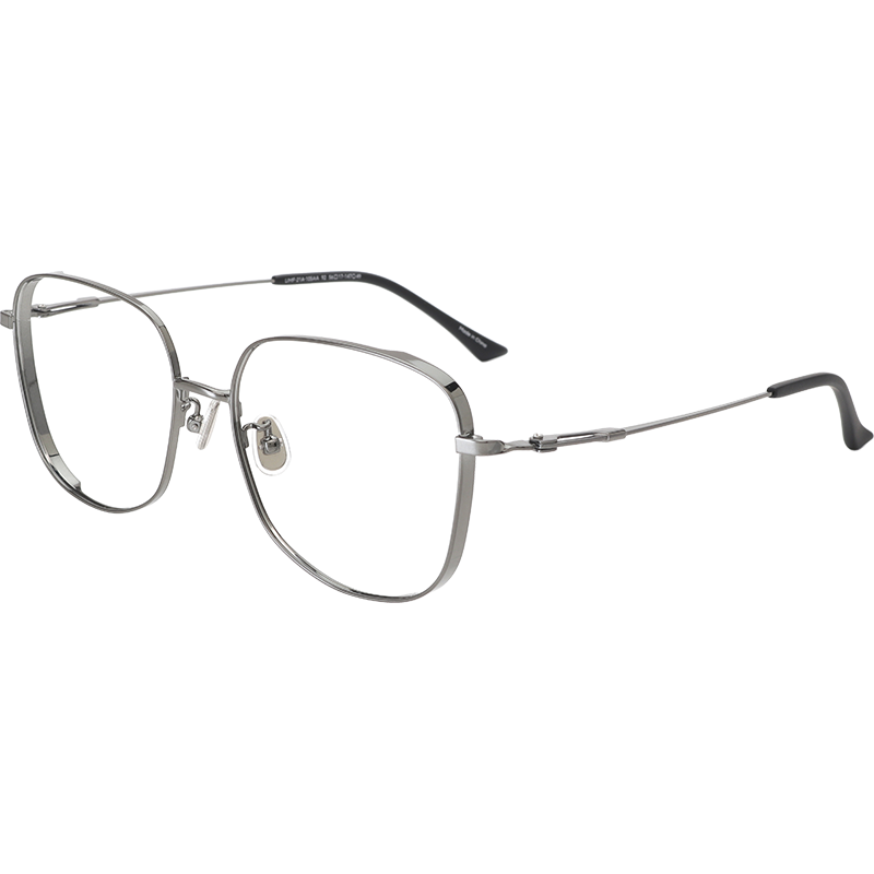 睛姿（JINS）男士金屬含鏡片近視鏡鏡框加厚可加防藍光鏡片UMF21A105 02玫瑰金