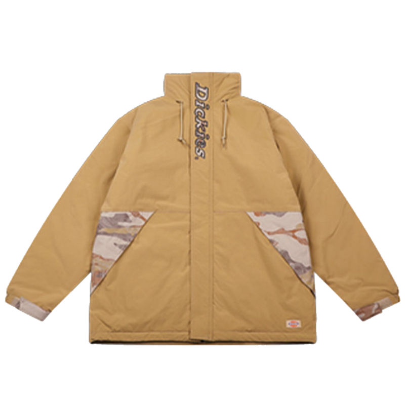 Dickies棉服价格走势：舒适耐用Dickies拼接拉链连帽棉服夹克男士DK008005