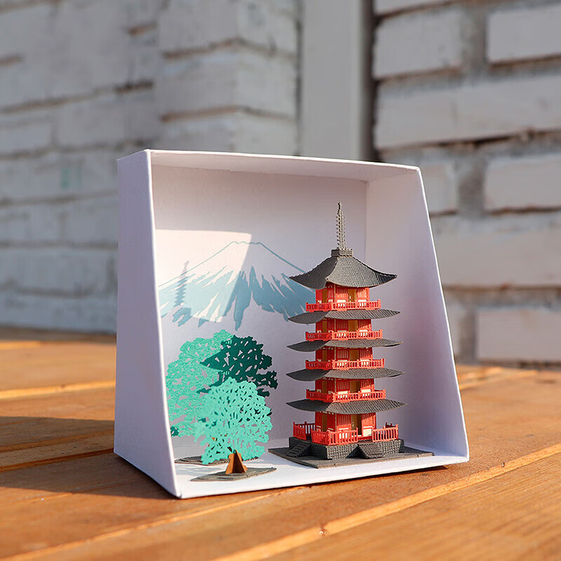 漫拼世界名胜古迹3d立体纸雕模型创意手工粘贴儿童休闲diy玩 五重塔