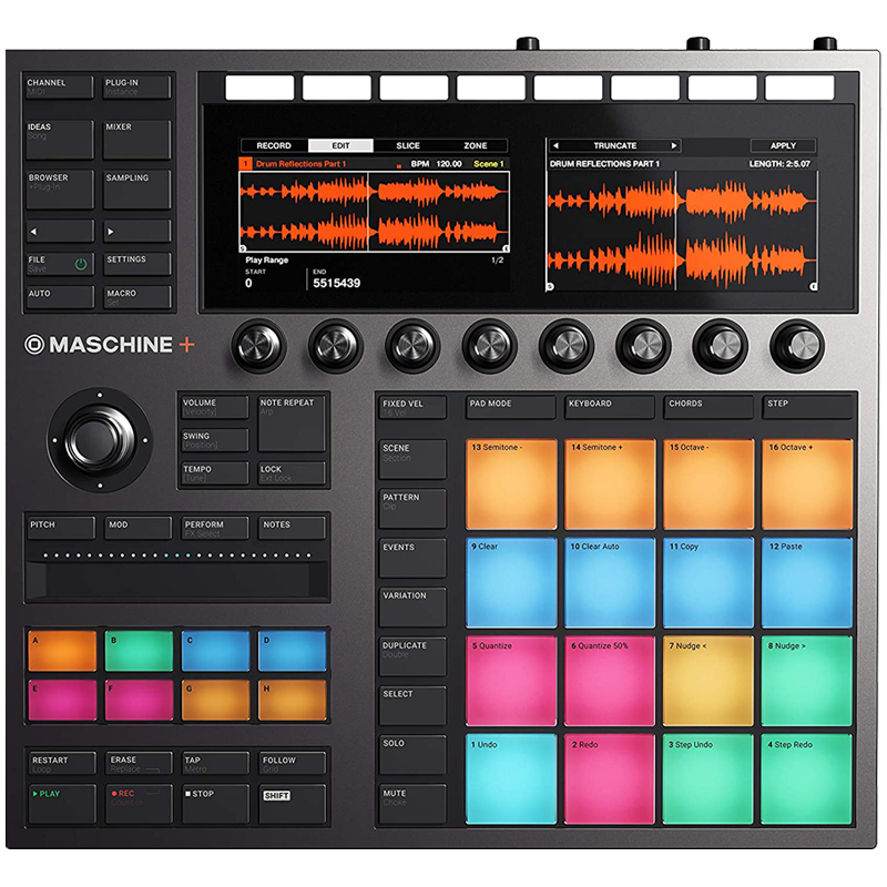 国行NI Maschine+ Mk3 Mikro plus电音打击垫MIDI编曲DJ控制器USB Maschine+含24GB资源库+软件+插件