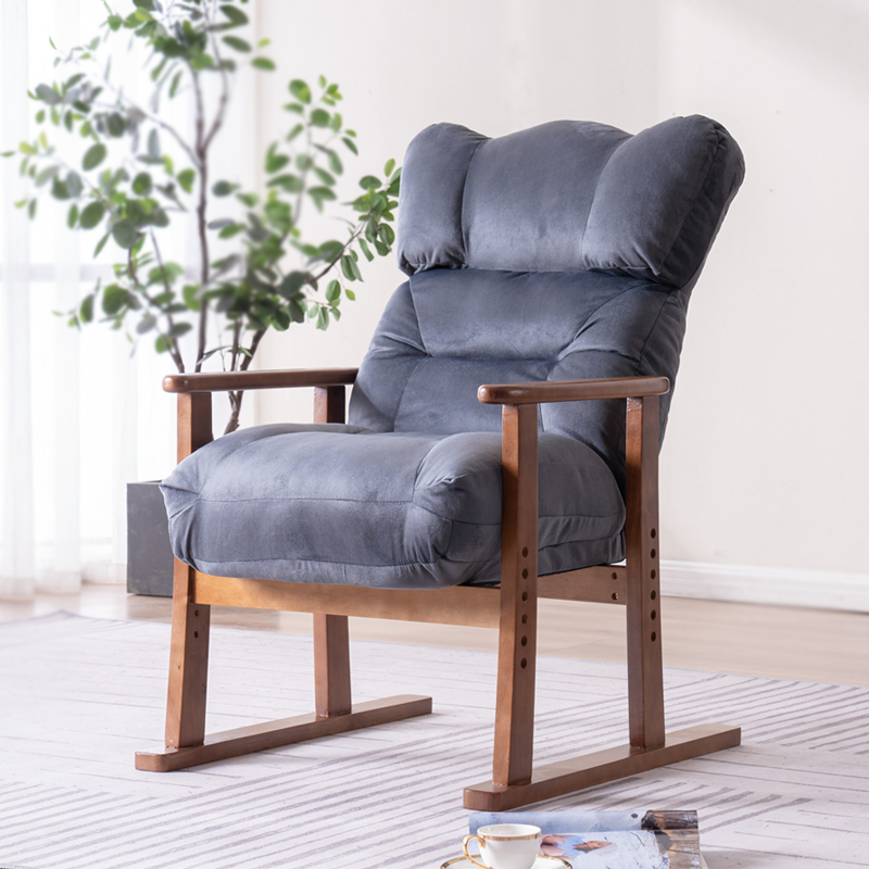 zsto躺椅阳台家用休闲老年人靠背椅子实木可躺午休孕妇专用单人沙发