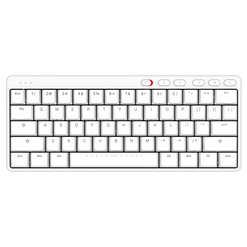 ikbc S200Mini无线键盘机械键盘无线笔记本键盘办公键盘粉色机械键盘超薄PBT可选 S200Mini无线2.4G白色红轴