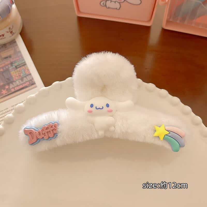 恒愎鲨鱼夹学生可爱 草莓熊毛绒抓夹女秋冬脑勺盘发夹子学生党鲨鱼夹 毛绒大耳狗高性价比高么？