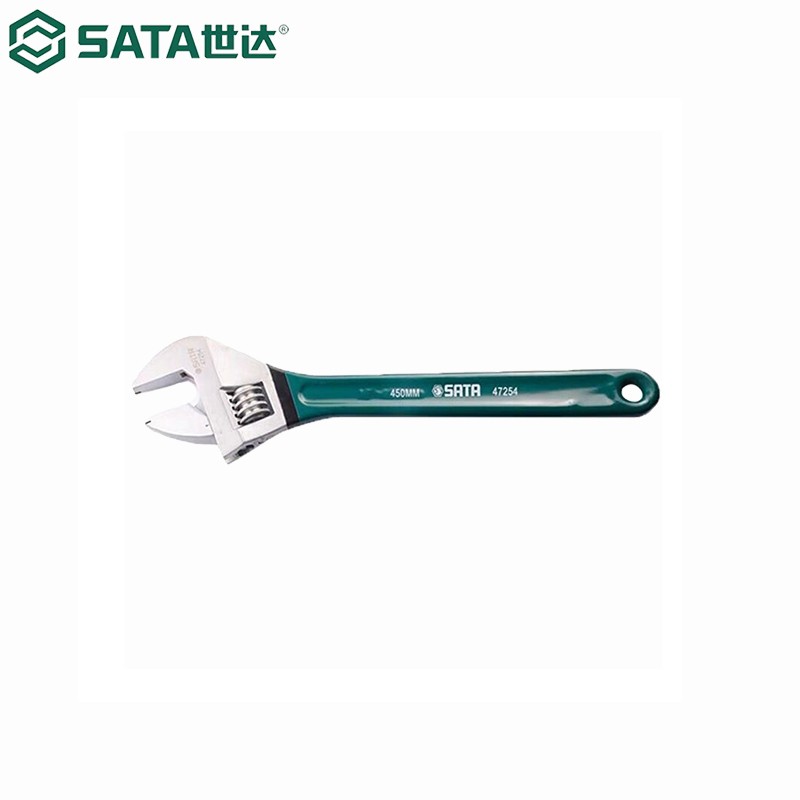 沾塑欧式活动扳手活口扳子大开口活络板手多规格 沾塑欧式活动扳手18"