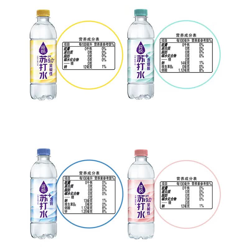 纯悦李昀锐代言可口可乐苏打水饮用水0脂肪ph9.