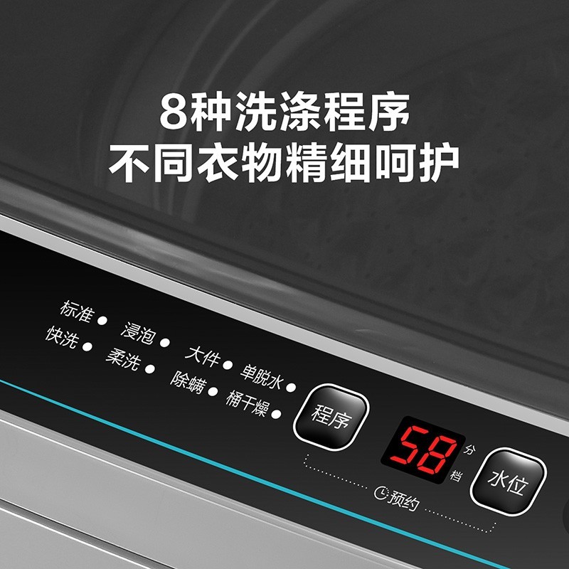 小天鹅（LittleSwan）京品家电洗衣机全自动波轮 8公斤除螨节能脱水甩干TB80V23DB