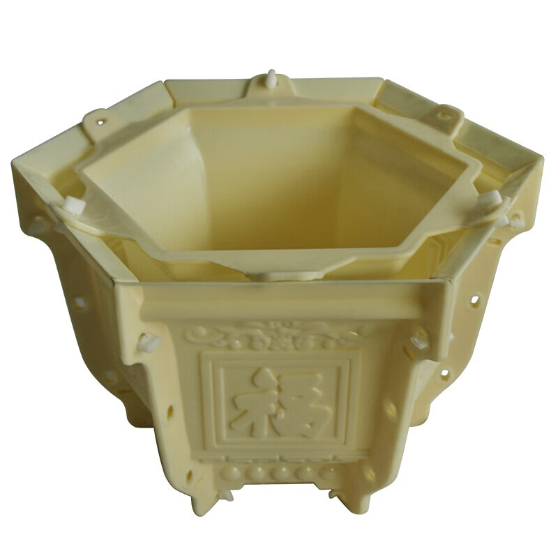 金格羽水泥花盆模具塑料欧式盆景多肉花盘模型大号兰花六角模子小号