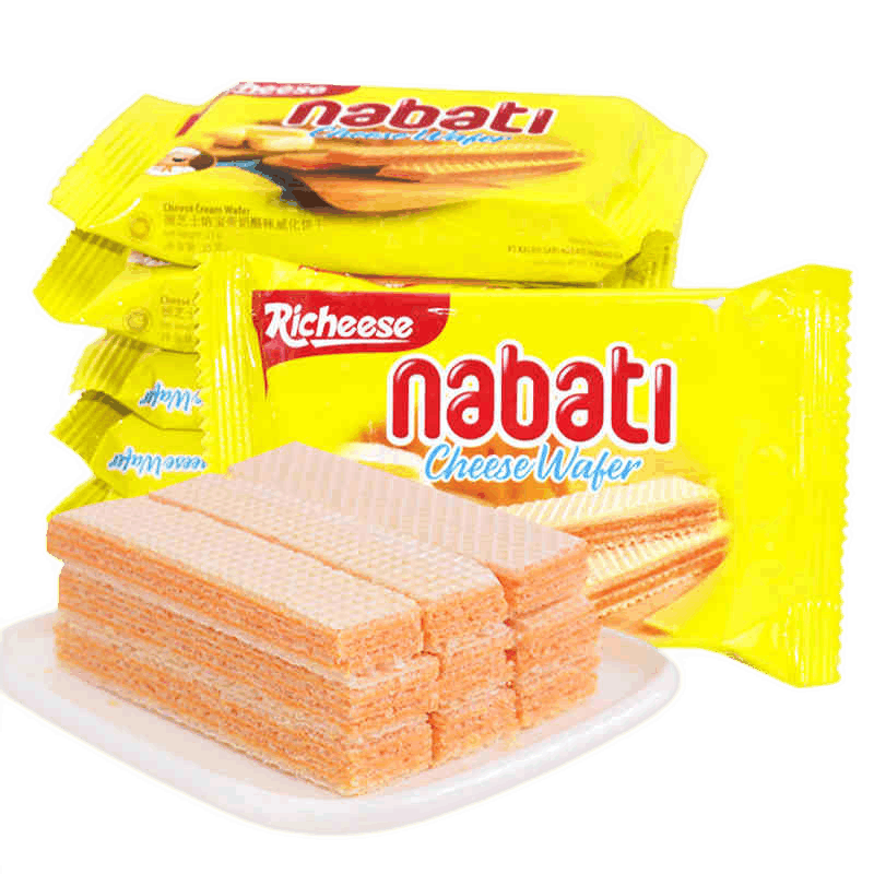 纳宝帝(nabati)印尼进口nabati纳宝帝丽芝士奶酪味威化饼干 奶酪味