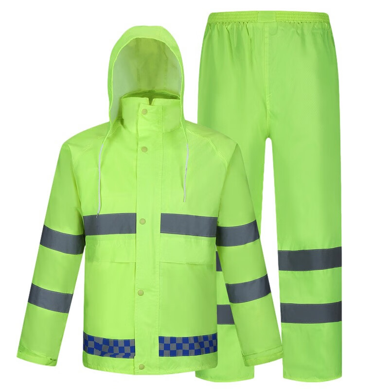 鑫佰隆 反光雨衣套装 交通执勤摩托车防雨加厚雨衣雨裤可定制印字 XL码BL-Y206