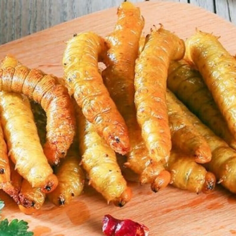 i新鲜油炸豆虫下酒菜豆丹美味开袋即食虫蛹山东沂蒙特产好吃菜 香酥