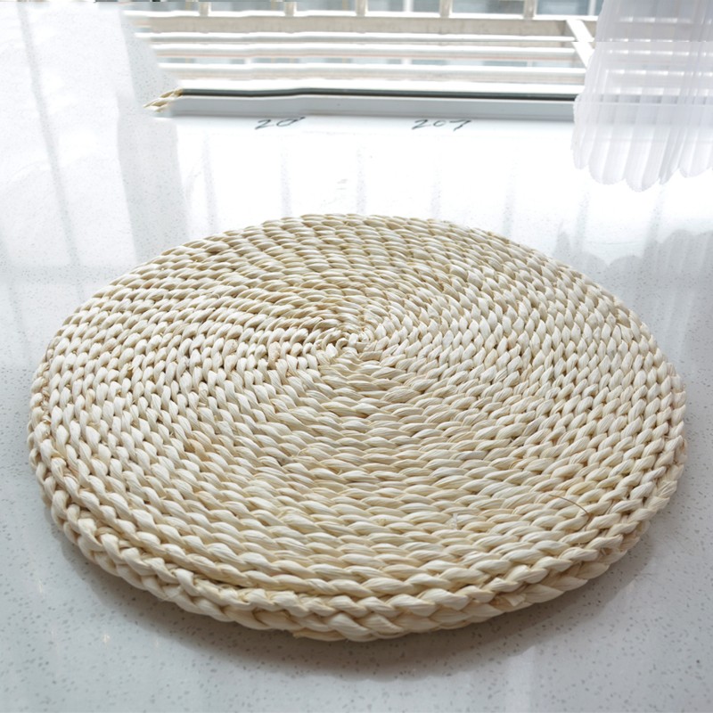 刻师傅草编坐垫蒲团玉米皮打座坐垫蒲团家用圆形榻榻米日式草垫子