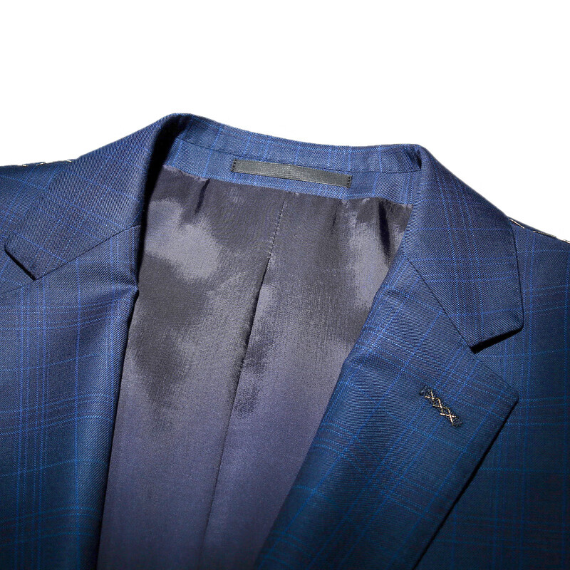 MAYOR男装进口面料纯羊毛进口面料商务正装西服外套 深蓝色 170A (170/92A)