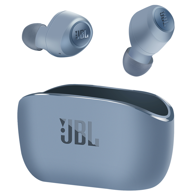 JBL W100TWS 真无线蓝牙耳机 入耳式音乐耳机 通话降噪 双耳传输 苹果安卓手机带麦游戏耳机 浅湖蓝100011482423